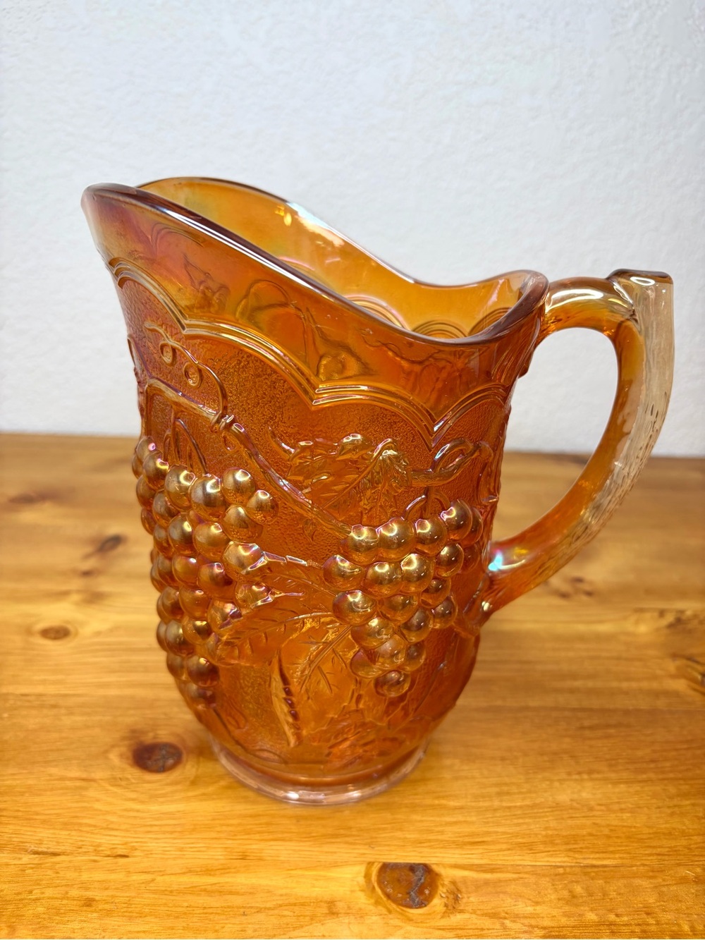 Classic Vintage Imperial Marigold Carnival Glass Water Set Pitcher 6 Tumblers - Picture 13 of 14